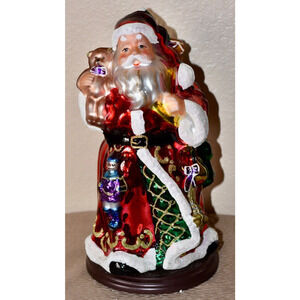 Thomas Pacconi Hand Blown and Hand Painted Holiday Christmas Santa Clause 14.5"
